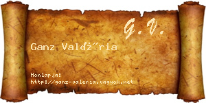 Ganz Valéria névjegykártya